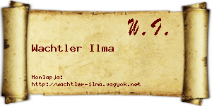 Wachtler Ilma névjegykártya